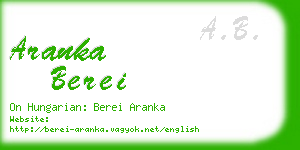 aranka berei business card